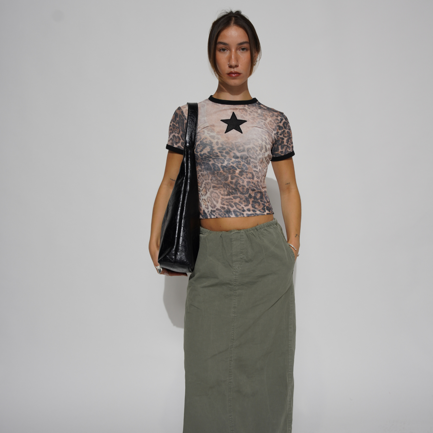 Bolso Hombro Efecto Piel