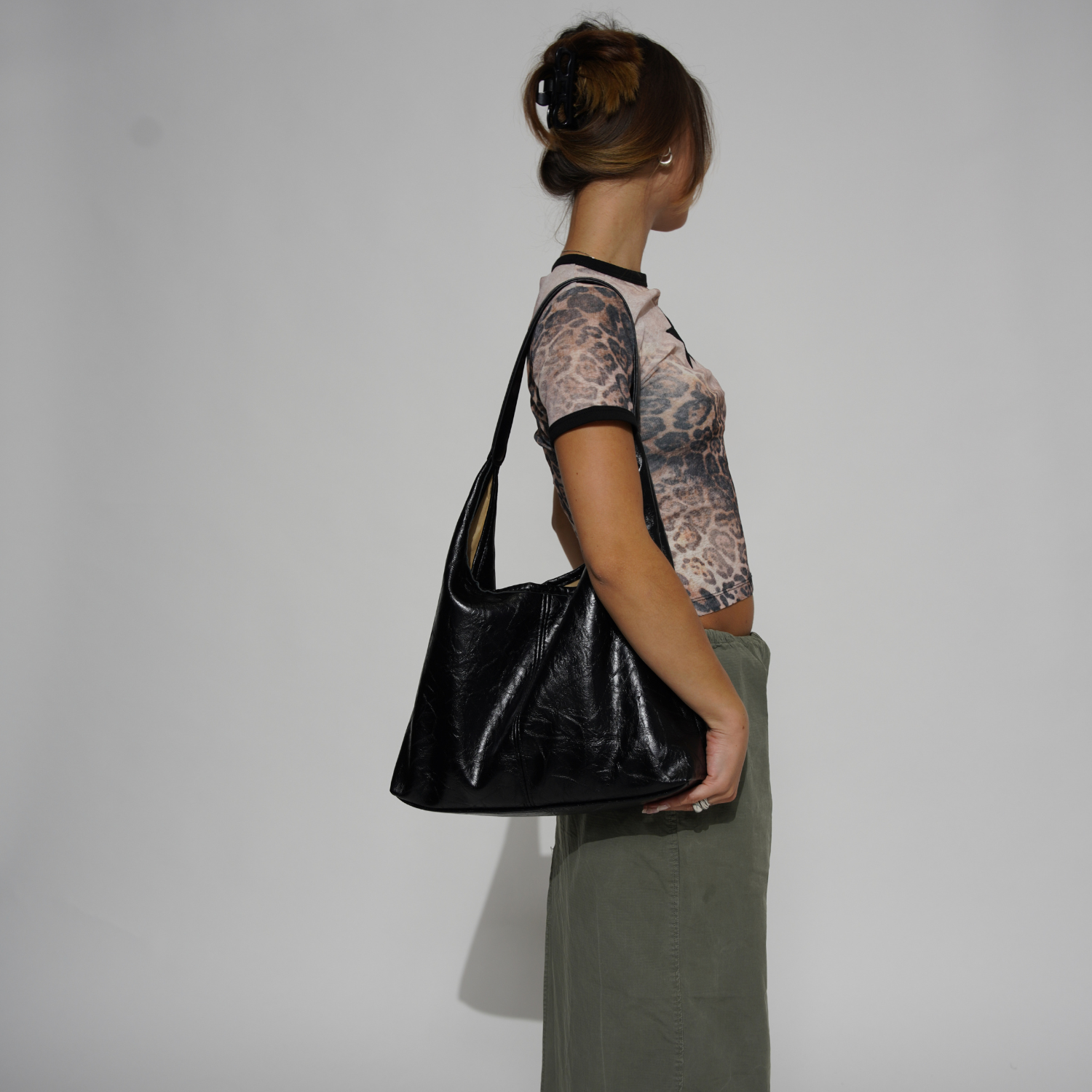 Bolso Hombro Efecto Piel