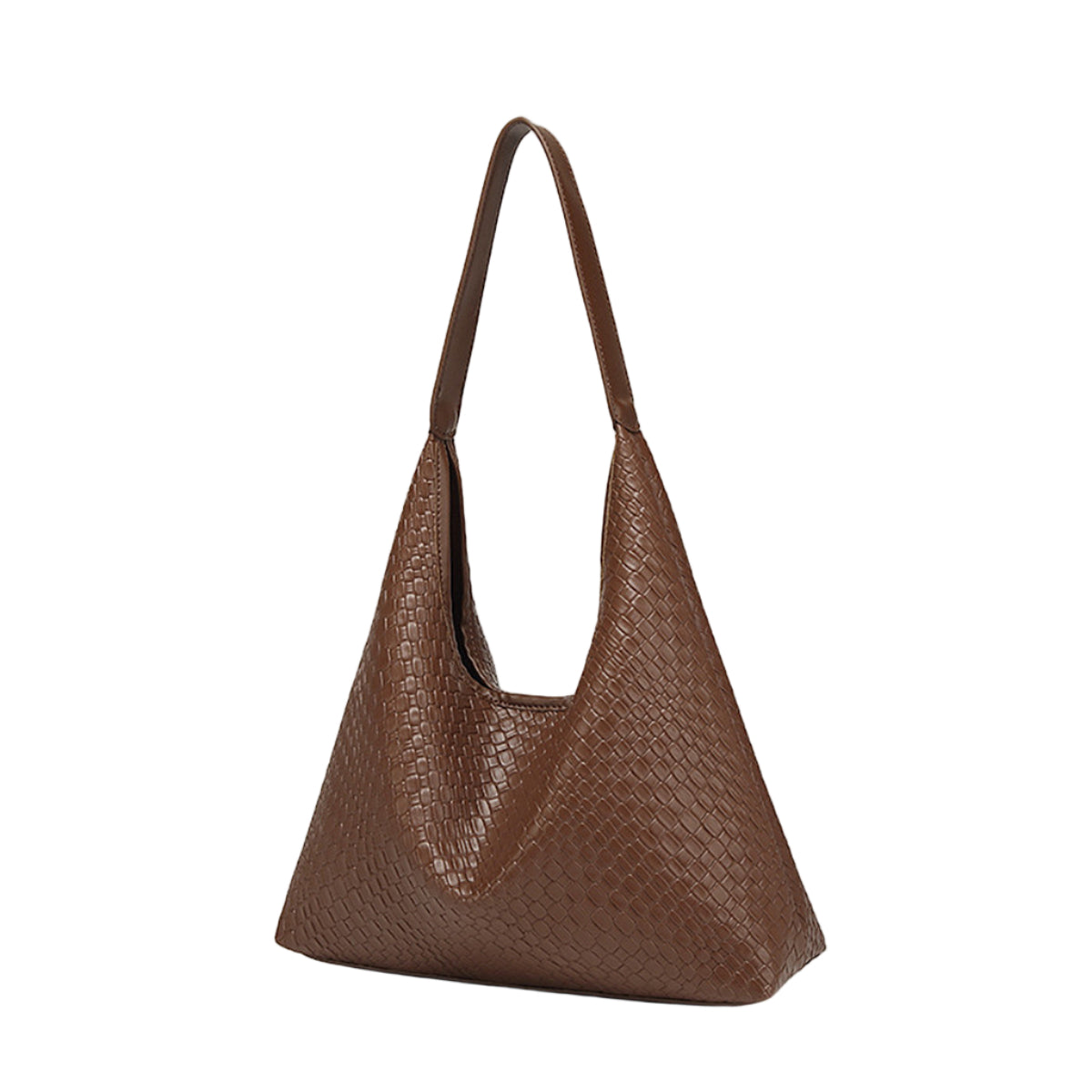 Bolso Shopper Trenzado Marrón