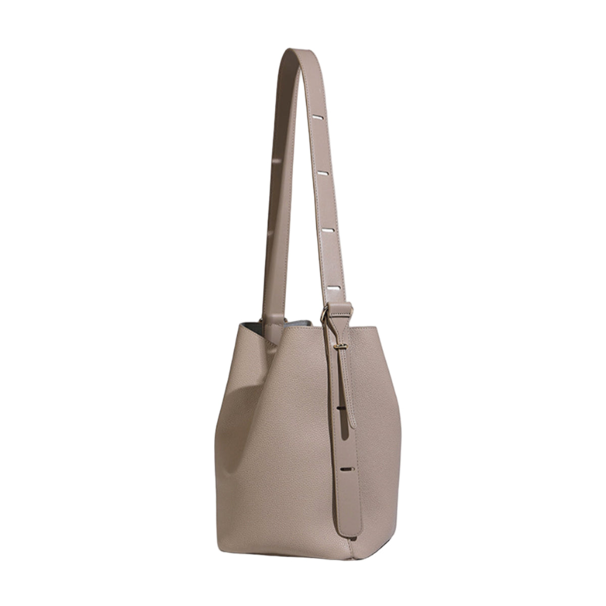 Bolso Bucket de Piel Sintética Beige