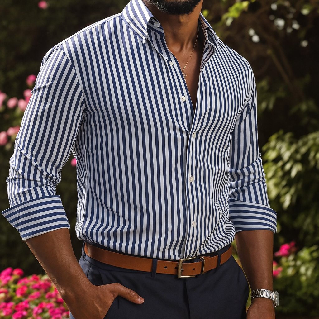 Camisa de Rayas Elegante