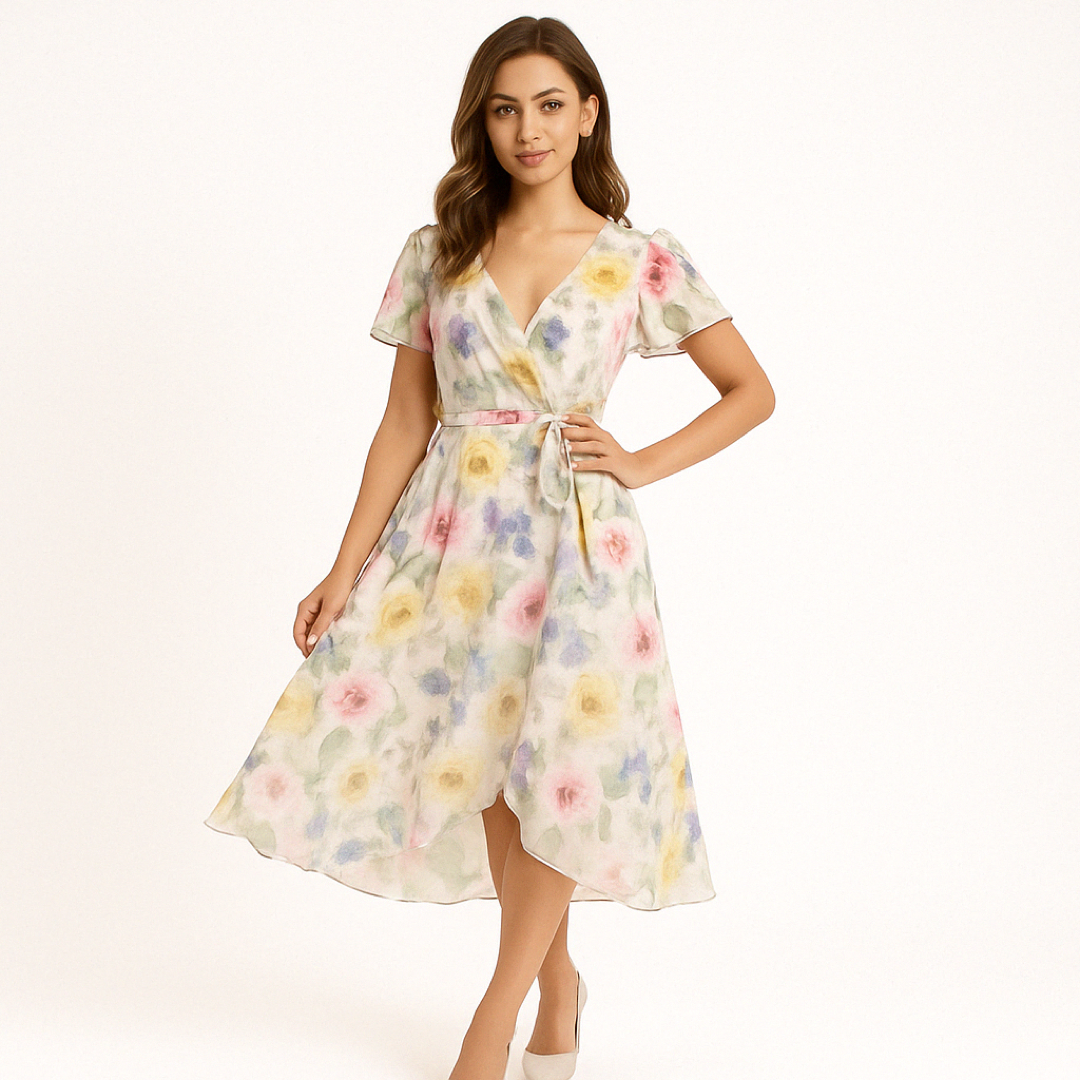 Vestido Estampado por La Rodilla