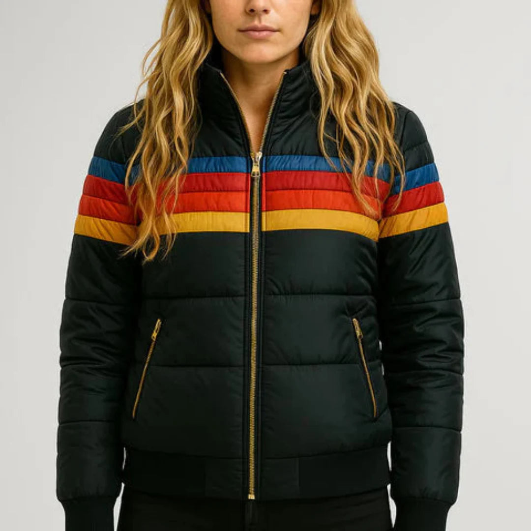 Chaqueta Acolchada Retro Multicolor