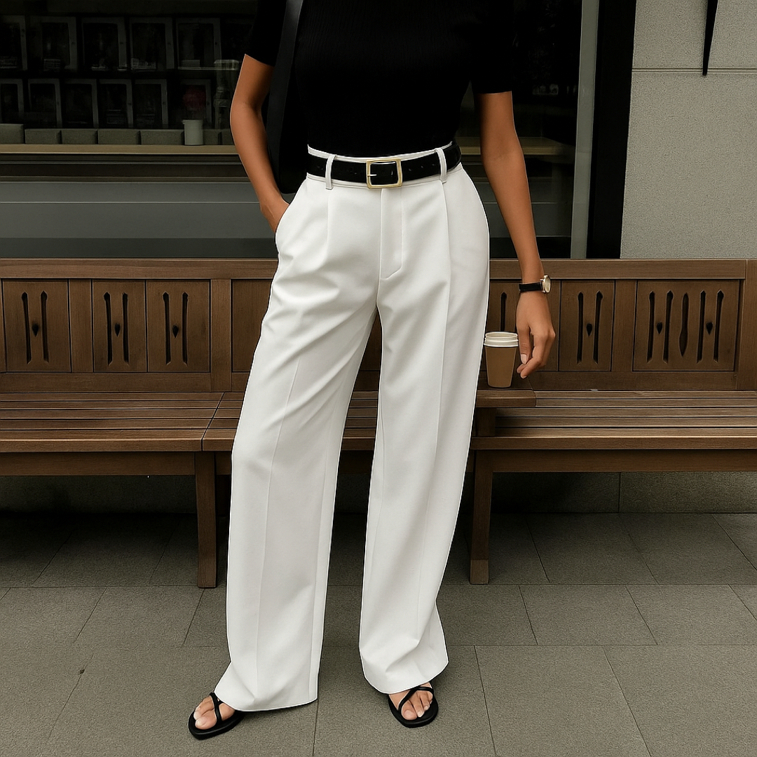 Pantalón Blanco Estilo Capital