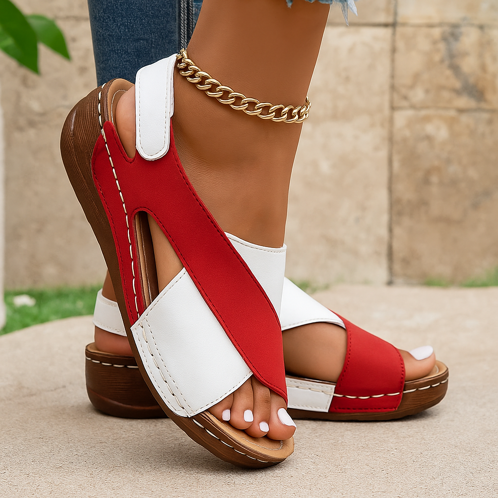 Sandalia Cruce Natural