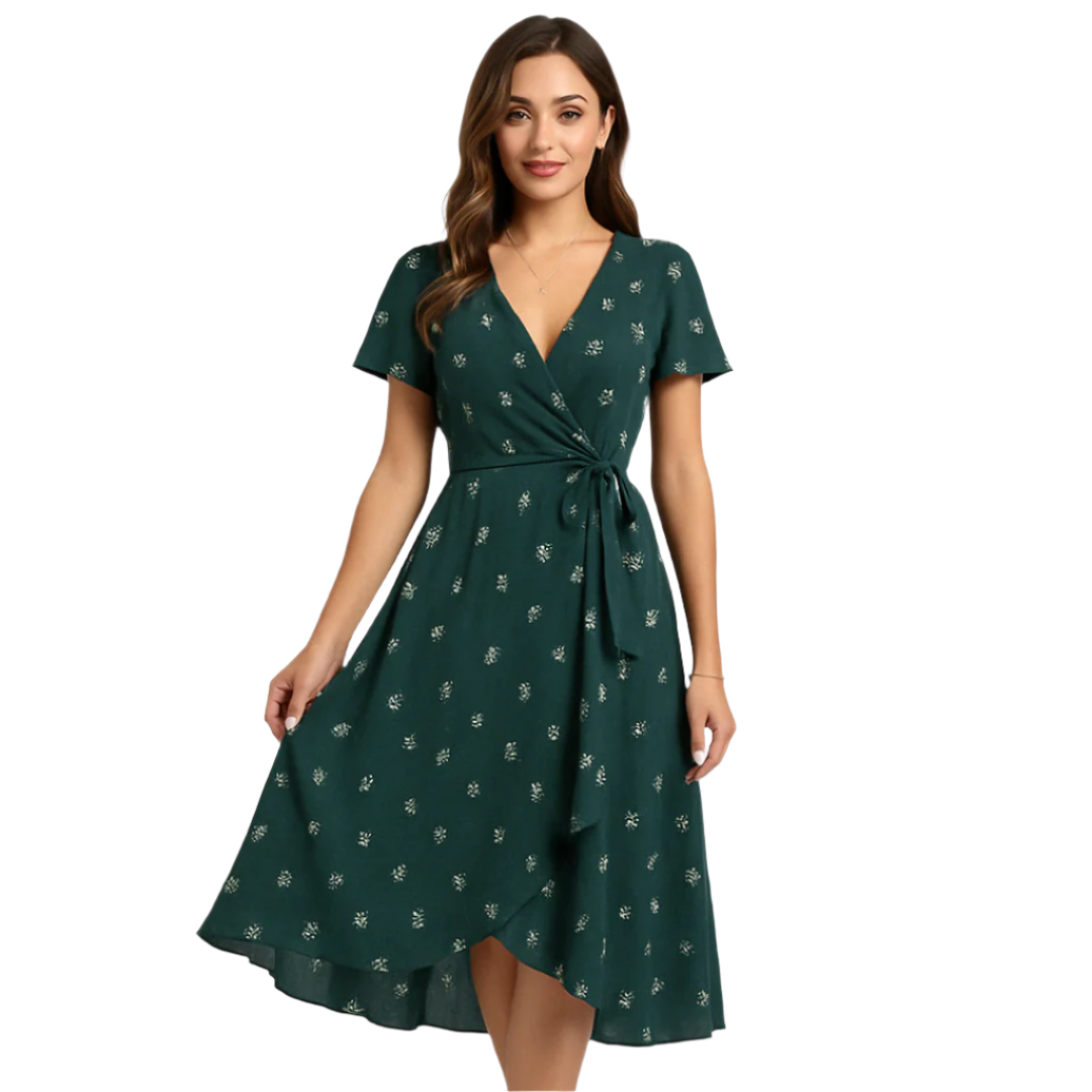 Vestido Estampado por La Rodilla