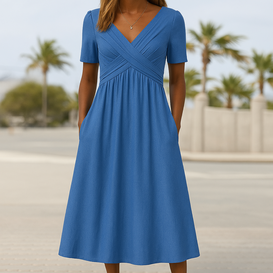 Vestido Casual de Manga Corta