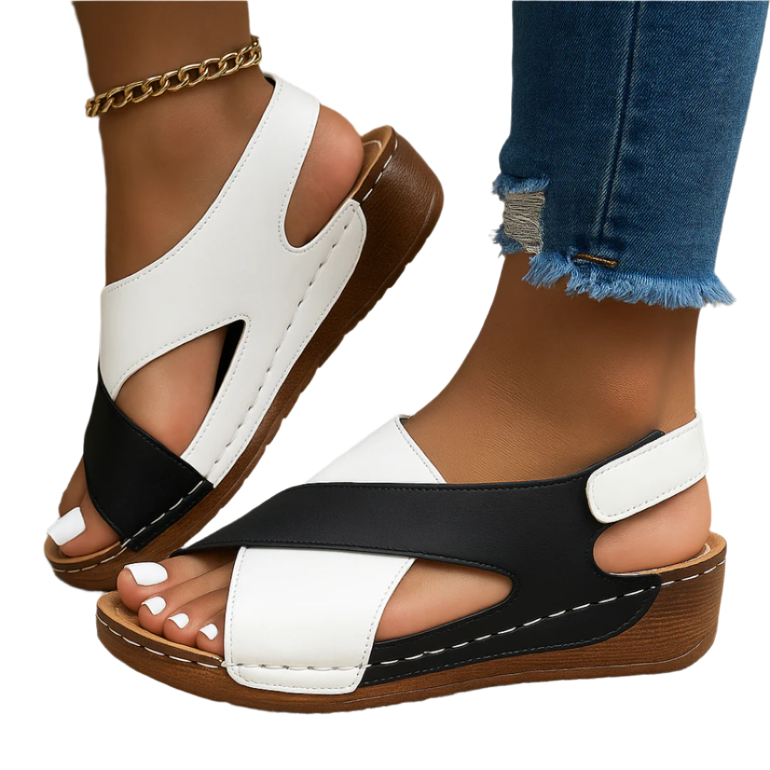 Sandalia Cruce Natural