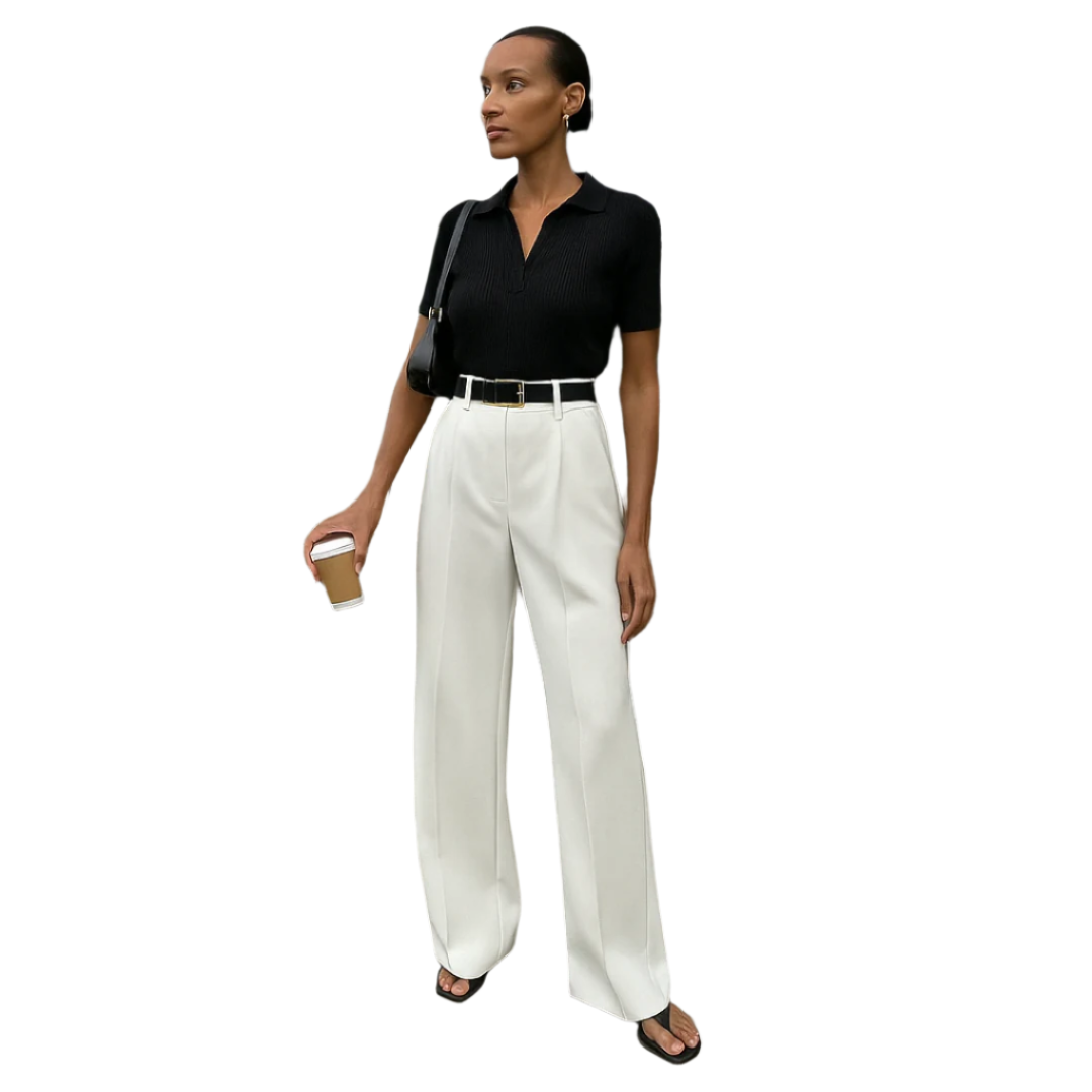 Pantalón Blanco Estilo Capital