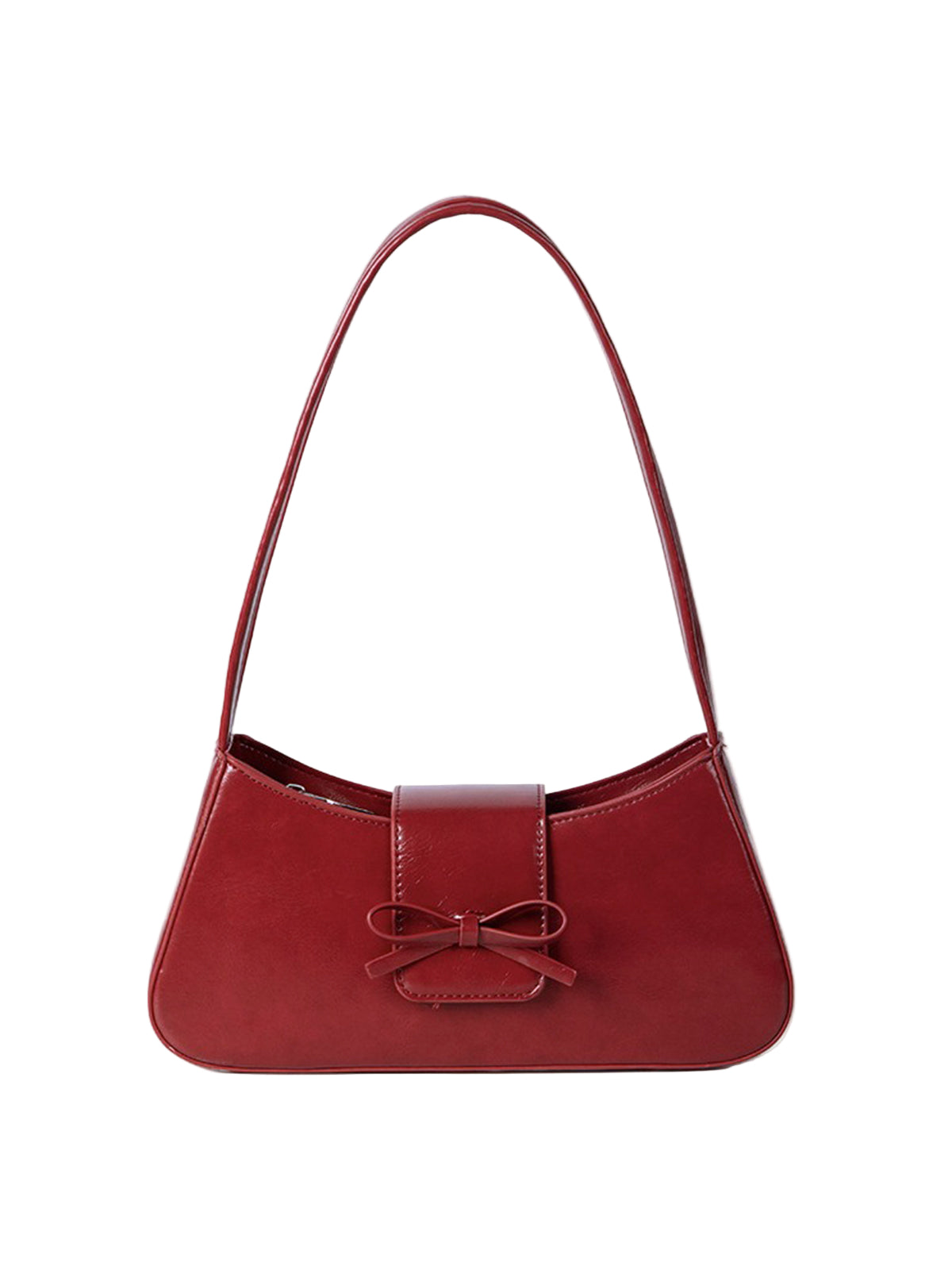 Bolso de Hombro Rojo con Lazo