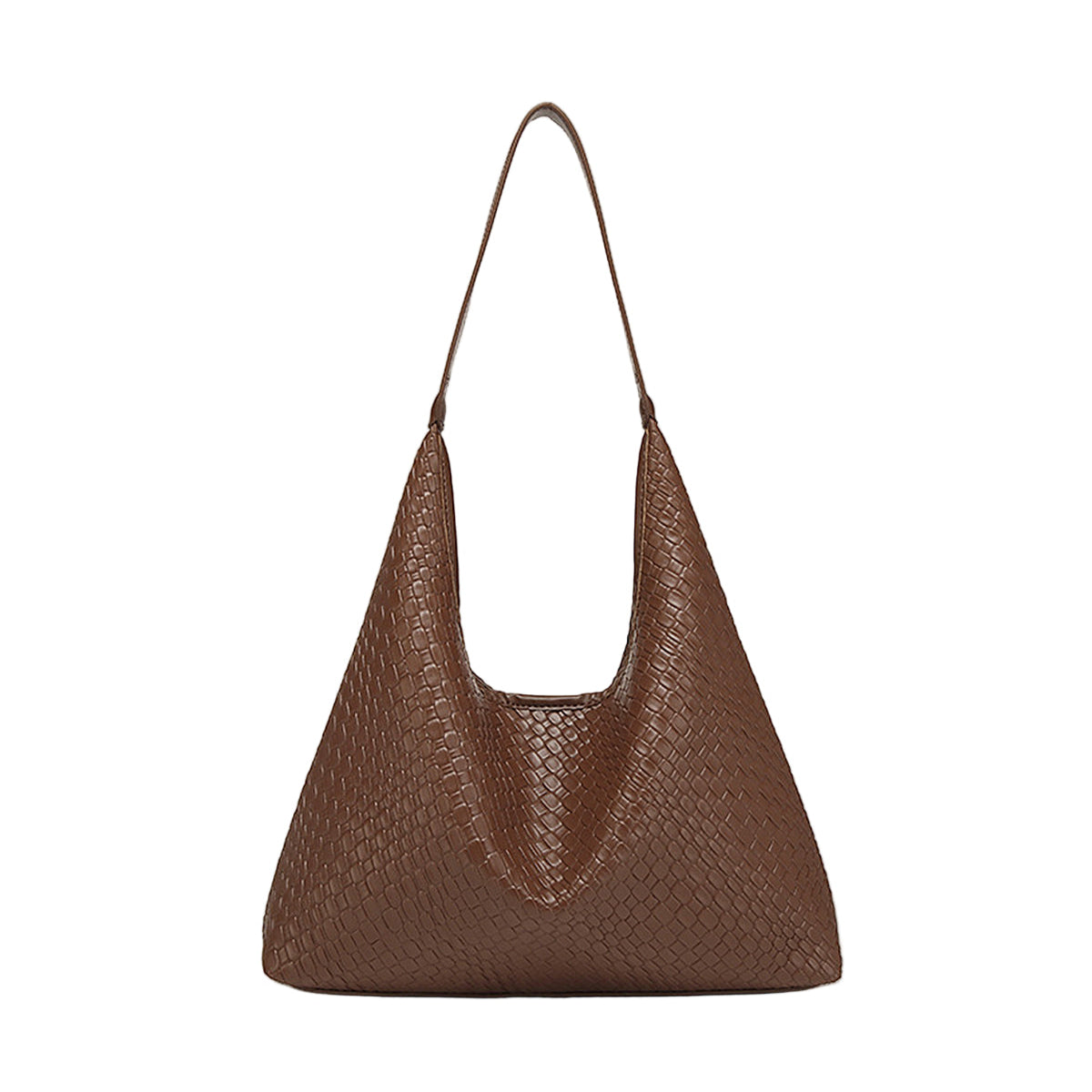 Bolso Shopper Trenzado Marrón