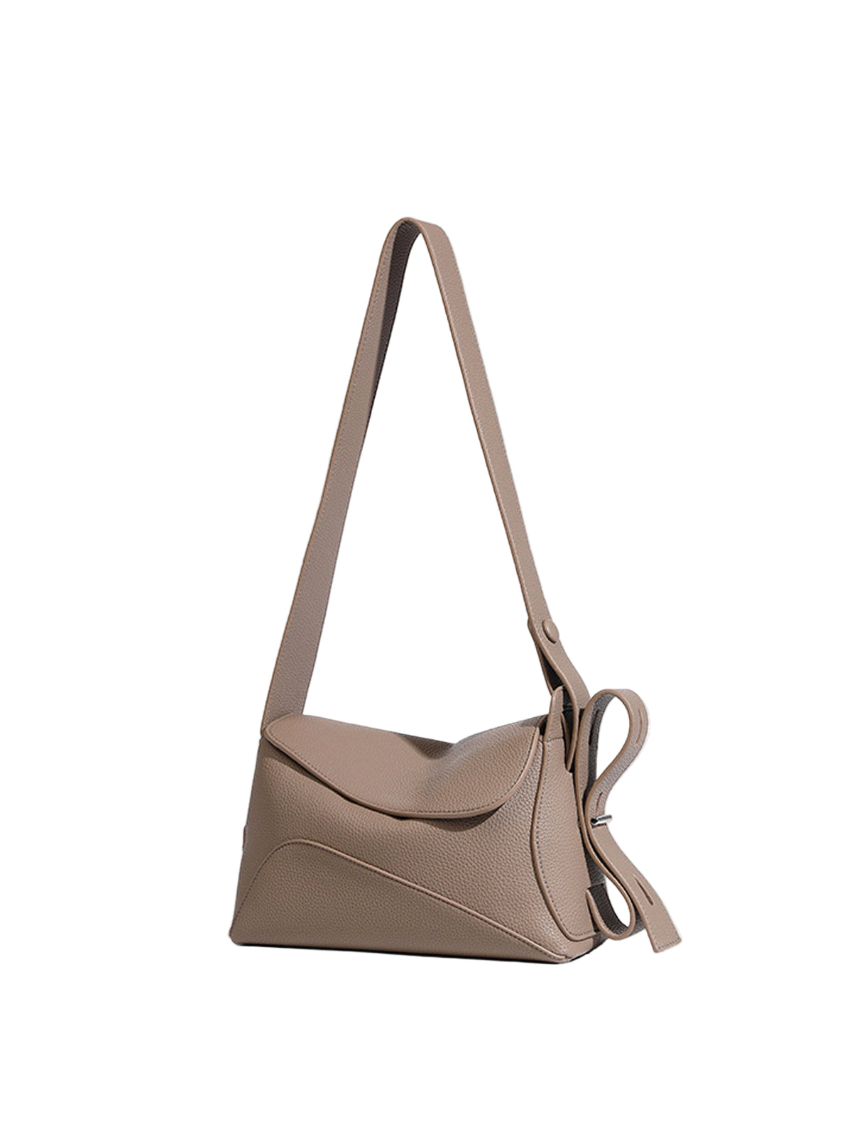 Bolso Bandolera Beige con Diseño Geométrico