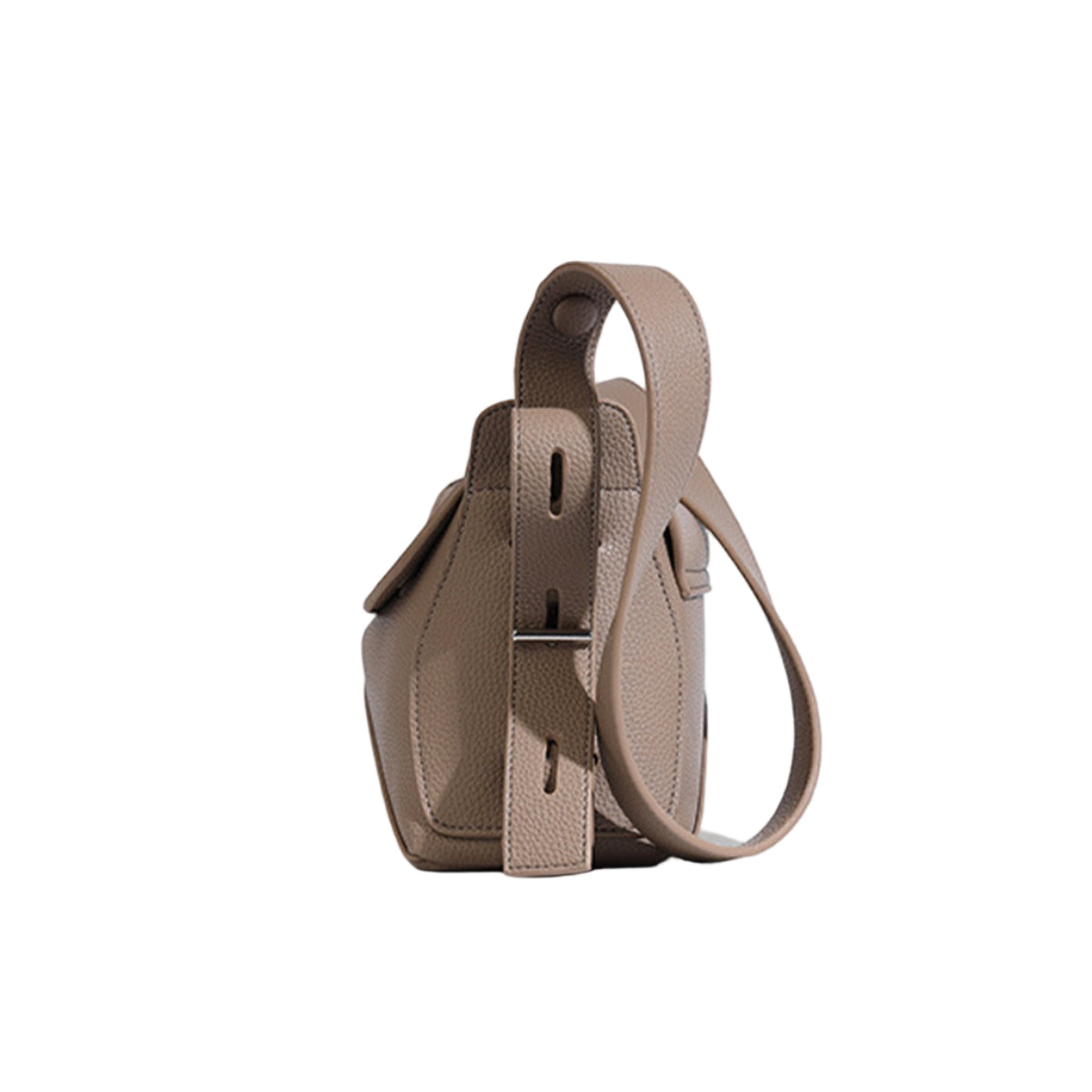 Bolso Bandolera Beige con Diseño Geométrico