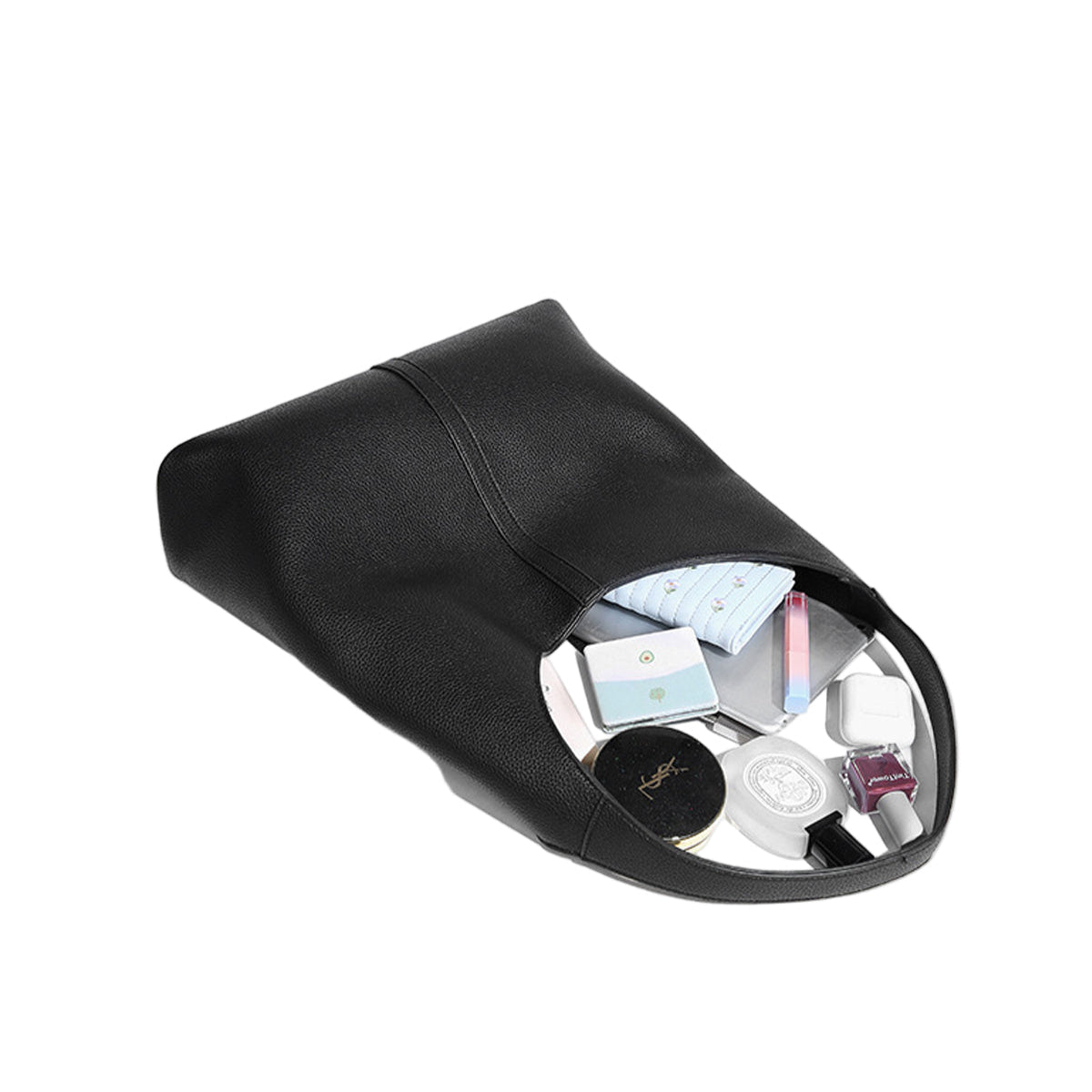 Bolso Hobo Negro con Detalle de Candado