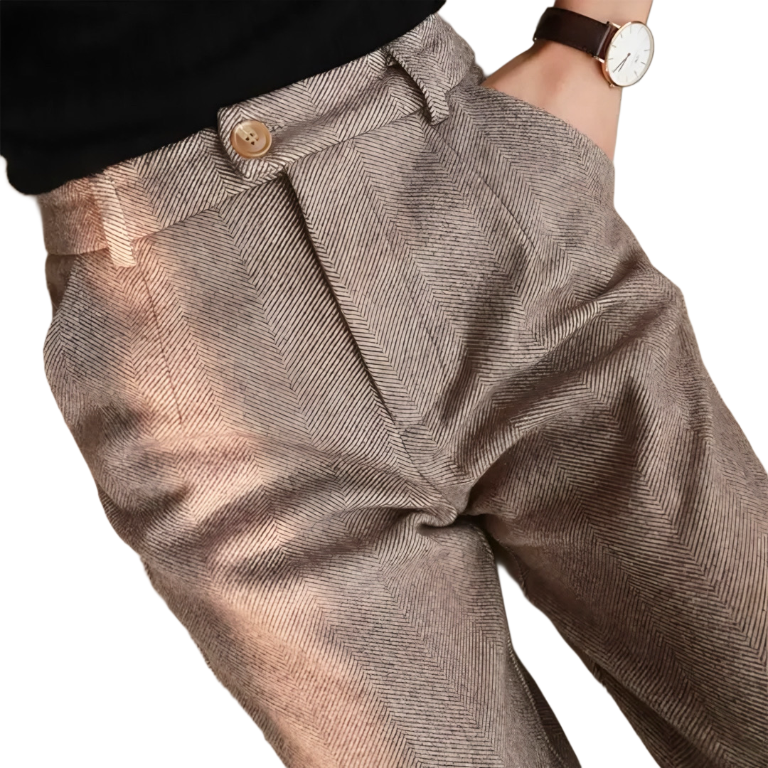 Pantalones de Lana de Cintura Alta