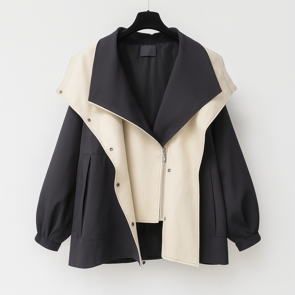 Chaqueta Bicolor Estilo Urbano