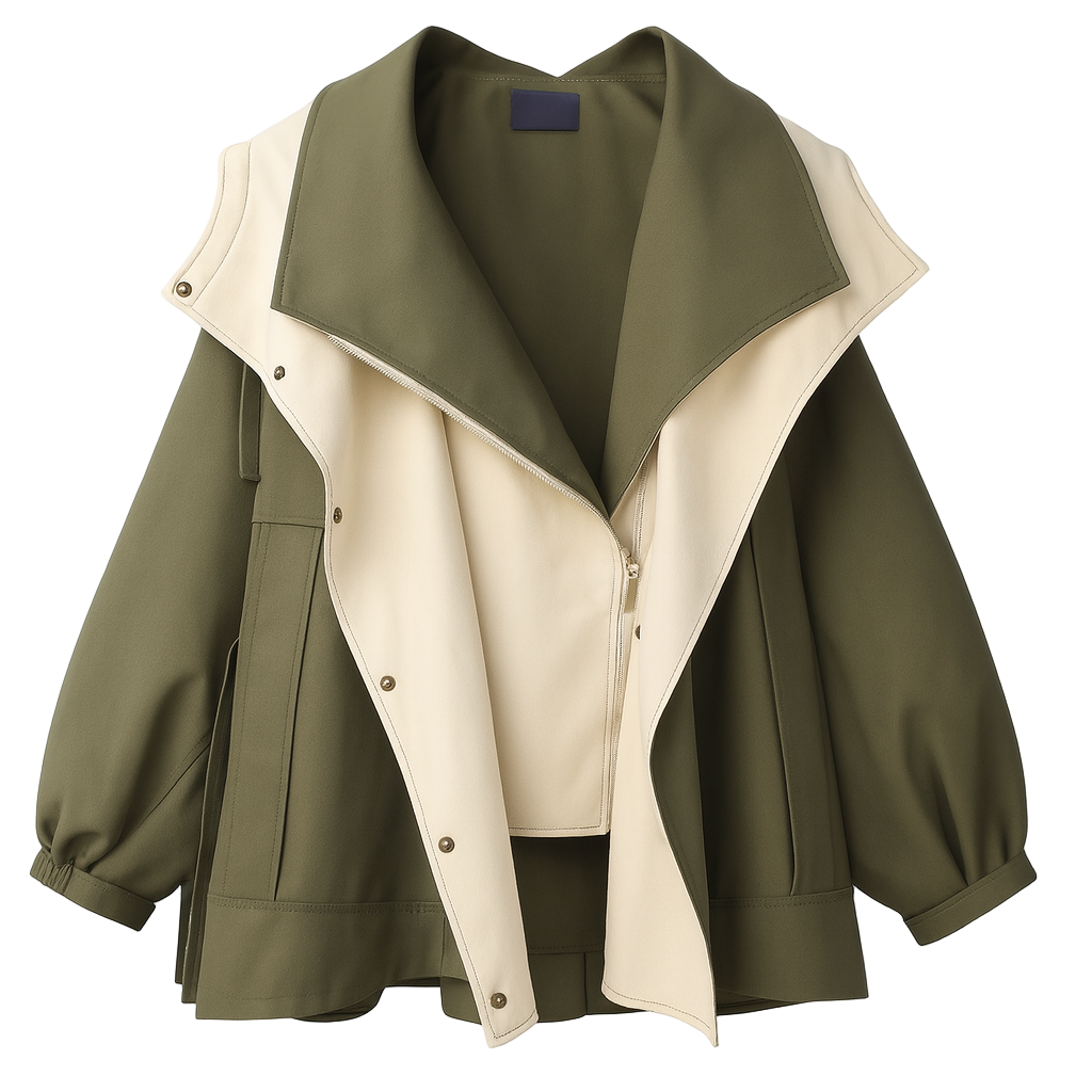 Chaqueta Bicolor Estilo Urbano