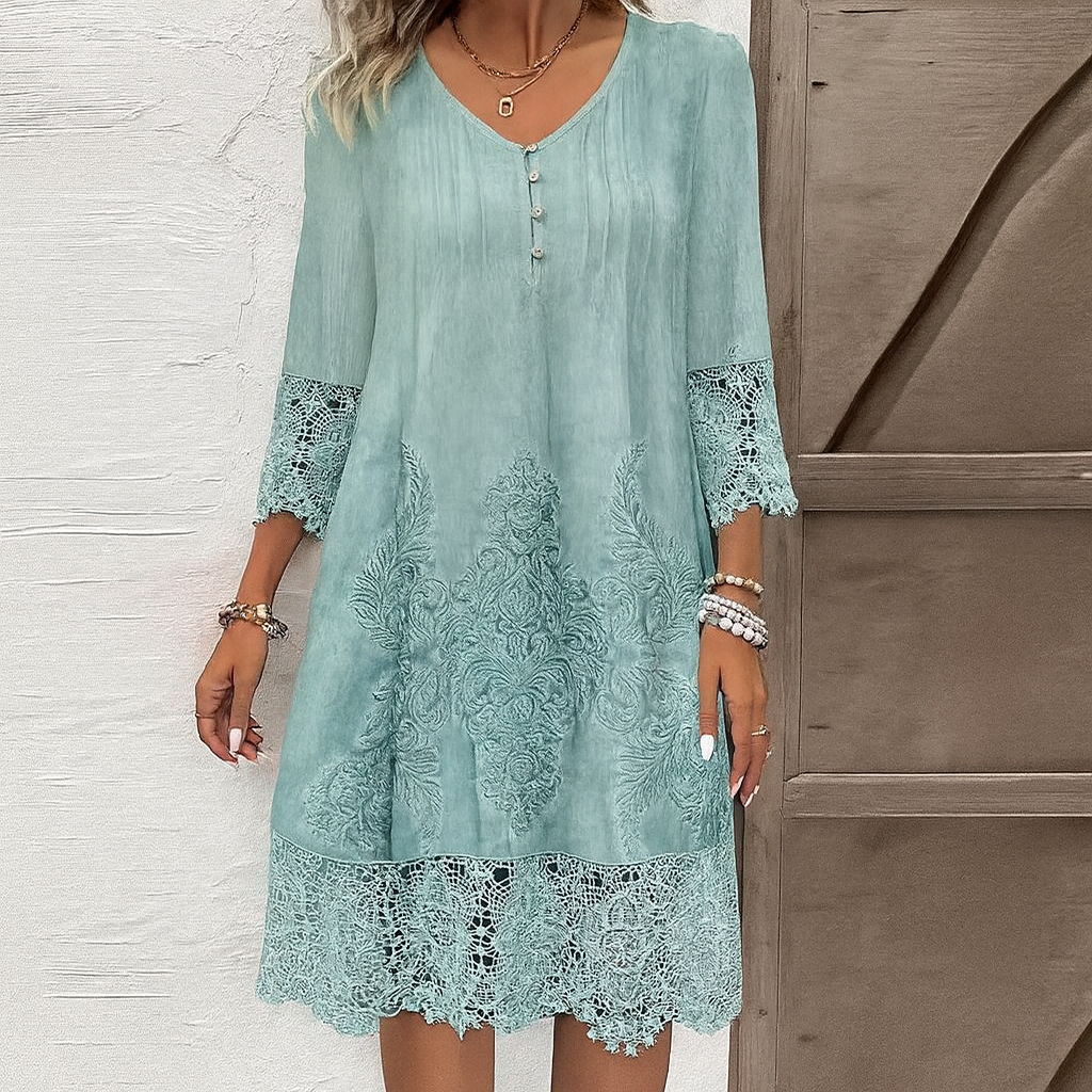 Vestido Bohemio Encaje Vintage