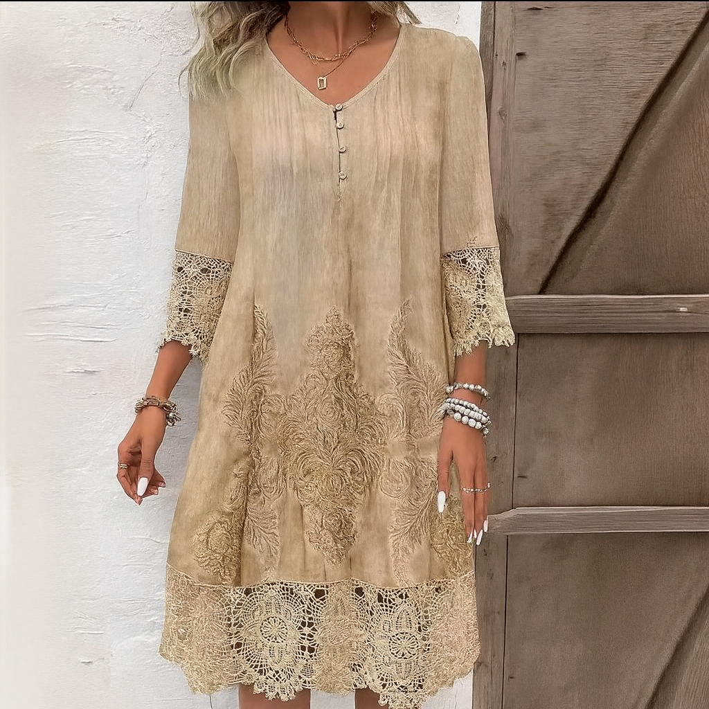 Vestido Bohemio Encaje Vintage