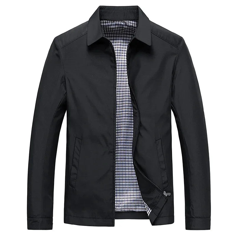 Chaqueta Casual con Forro a Cuadros